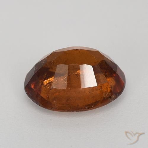 Hessonite Garnet Gemstone in 9.5 x 7.8 mm Size for Sale, Hessonite Garnet Stone in Deep Orange Color