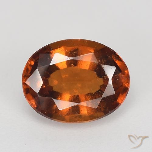 2.37ct Natural Deep Orange Hessonite Garnet, Oval, VS-SI