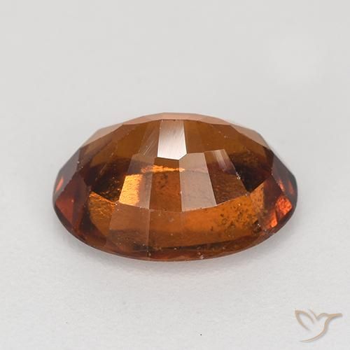 Hessonite Garnet Gemstone in 9.4 x 7.3 mm Size for Sale, Hessonite Garnet Stone in Deep Orange Color