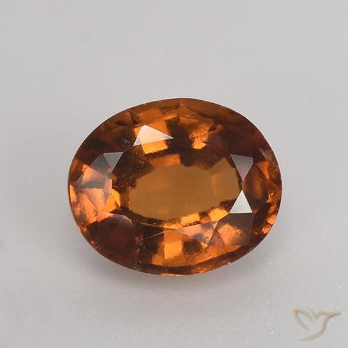 1.38ct Natural Medium-Dark Orange Hessonite Garnet, Oval, VS