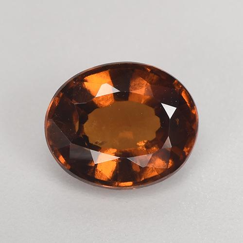 Medium-Dark Orange Гранат Гессонит Камень - 1.5ct Фасетный Овал (ID: 518195)