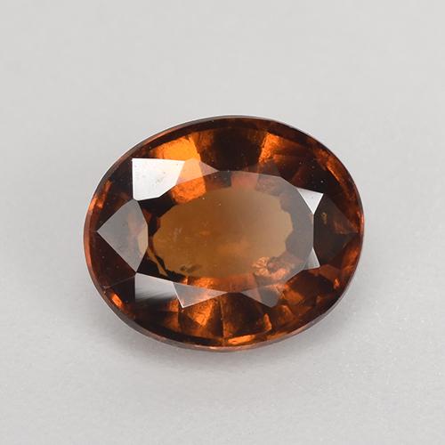 1.54 ct Orange Hessonite Garnet Stone, Natural Hessonite Garnet in Oval Facet Shape for Sale