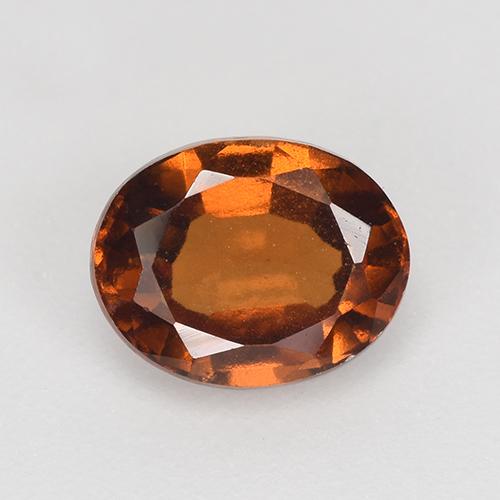 Medium-Dark Orange Гранат Гессонит Камень - 1.5ct Фасетный Овал (ID: 518196)