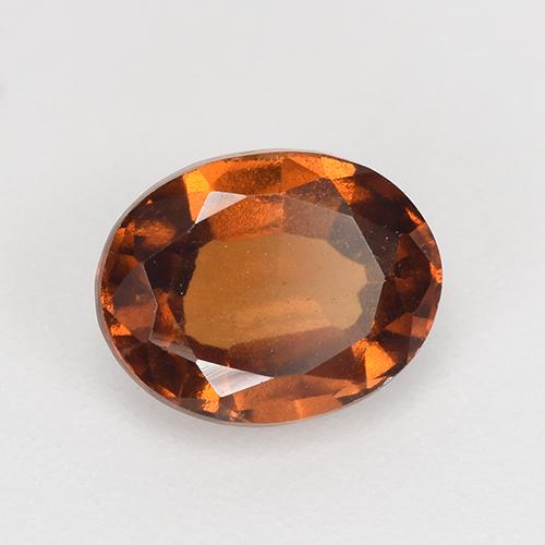 1.50 ct Orange Hessonite Garnet Stone, Natural Hessonite Garnet in Oval Facet Shape for Sale
