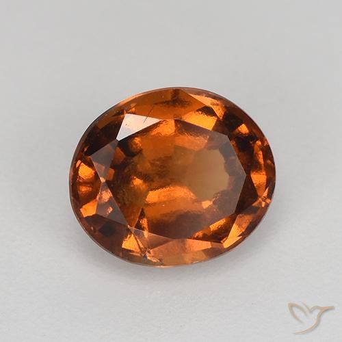 1.45 ct Orange Hessonite Garnet Stone, Natural Hessonite Garnet in Oval Facet Shape for Sale