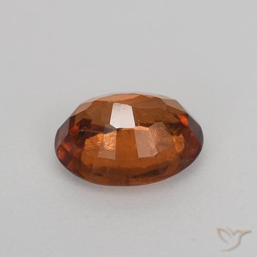 Hessonite Garnet Gemstone in 7.1 x 5.9 mm Size for Sale, Hessonite Garnet Stone in Deep Orange Color