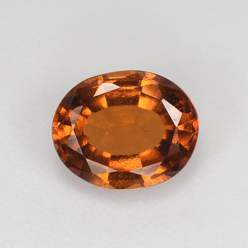 Medium Orange Hessonit-Granat Edelstein - 1.1ct Oval facettiert (ID: 518199)
