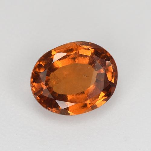 1.13 ct Orange Hessonite Garnet Stone, Natural Hessonite Garnet in Oval Facet Shape for Sale