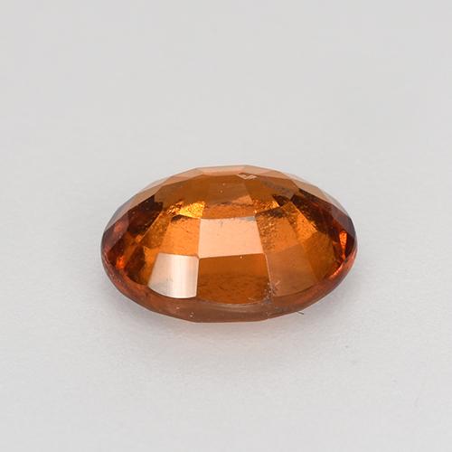 Hessonite Garnet Gemstone in 7 x 5.7 mm Size for Sale, Hessonite Garnet Stone in Medium Orange Color