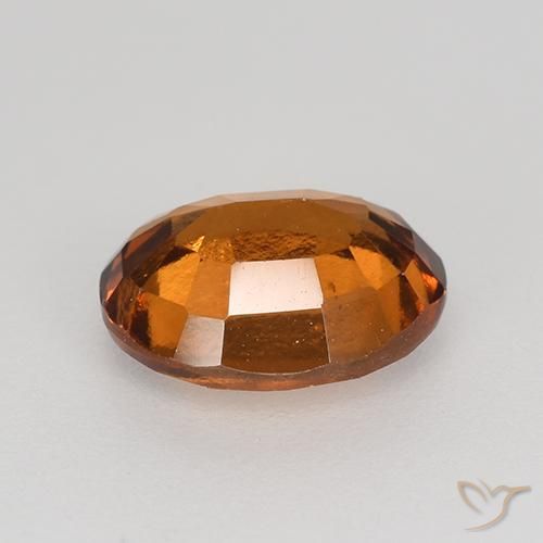 Hessonite Garnet Gemstone in 7.9 x 6.5 mm Size for Sale, Hessonite Garnet Stone in Amber Orange Color
