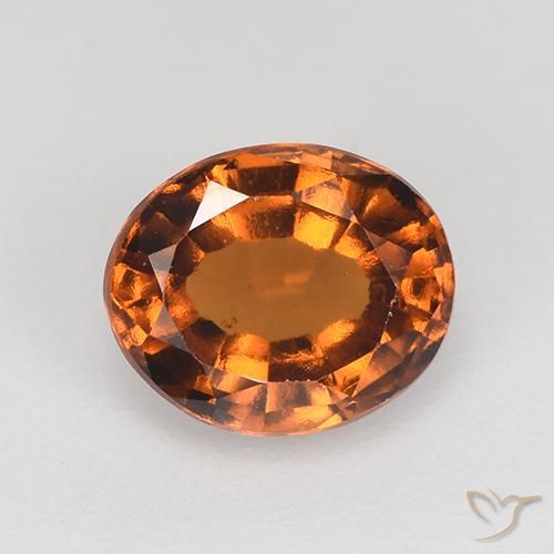 1.48ct Natural Medium-Dark Orange Hessonite Garnet, Oval, VS