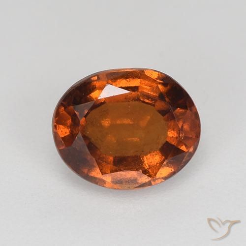 1.40ct Natural Deep Orange Hessonite Garnet, Oval, VS
