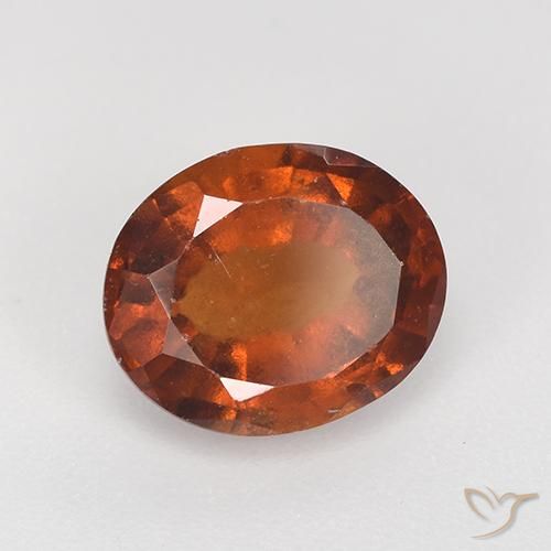2.50 ct Orange Hessonite Garnet Stone, Natural Hessonite Garnet in Oval Facet Shape for Sale
