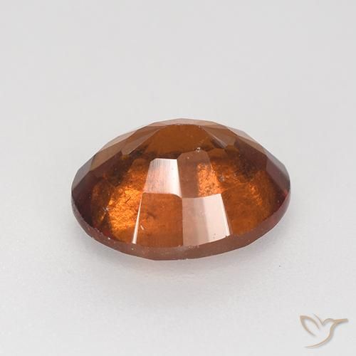 Hessonite Garnet Gemstone in 8.9 x 7.4 mm Size for Sale, Hessonite Garnet Stone in Deep Orange Color