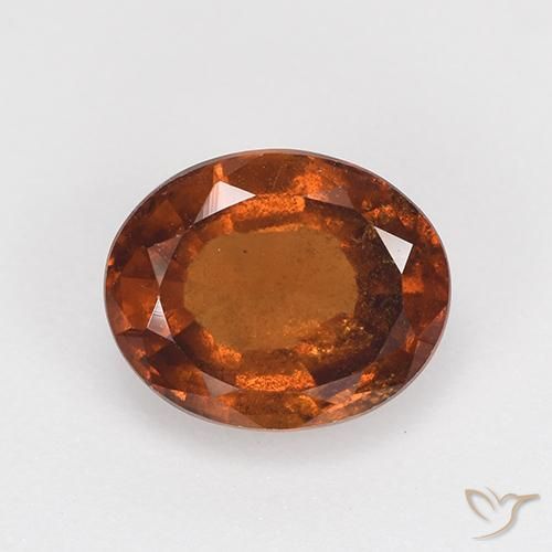 2.08ct Natural Amber Orange Hessonite Garnet, Oval, VS-SI