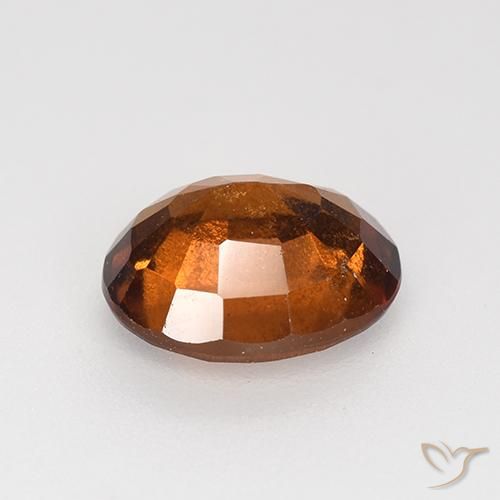 Hessonite Garnet Gemstone in 8.6 x 7.1 mm Size for Sale, Hessonite Garnet Stone in Amber Orange Color