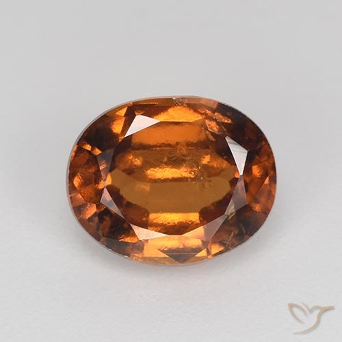 2.07ct Natural Deep Orange Hessonite Garnet, Oval, VS-SI
