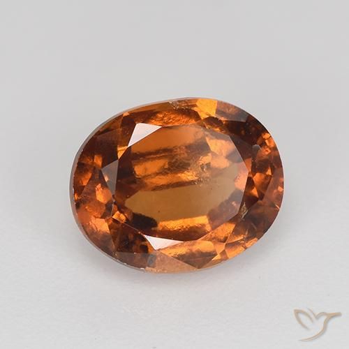 2.07 ct Orange Hessonite Garnet Stone, Natural Hessonite Garnet in Oval Facet Shape for Sale