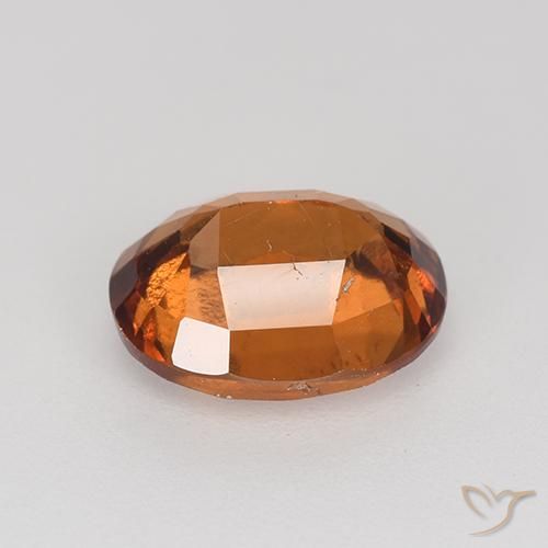 Hessonite Garnet Gemstone in 8.5 x 6.9 mm Size for Sale, Hessonite Garnet Stone in Deep Orange Color