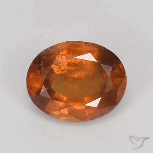 2.20ct Natural Reddish Orange Hessonite Garnet, Oval, VS-SI