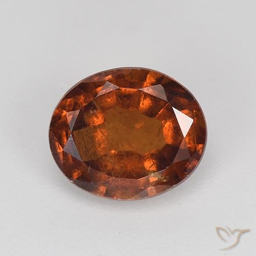 2.03ct Natural Reddish Orange Hessonite Garnet, Oval, VS-SI