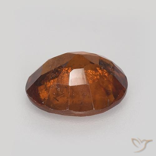 Hessonite Garnet Gemstone in 8.5 x 7.1 mm Size for Sale, Hessonite Garnet Stone in Reddish Orange Color