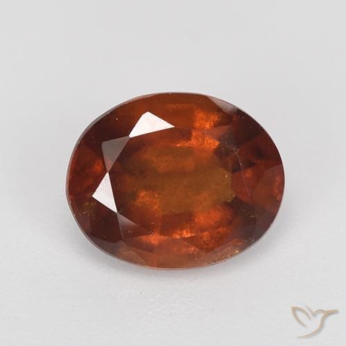 2.10ct Natural Deep Orange Hessonite Garnet, Oval, VS-SI