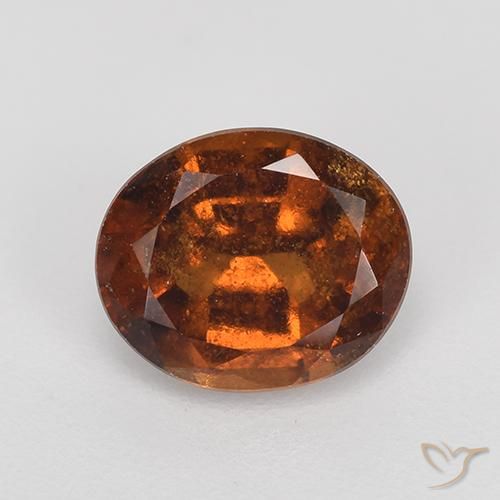 2.27ct Natural Deep Orange Hessonite Garnet, Oval, VS-SI