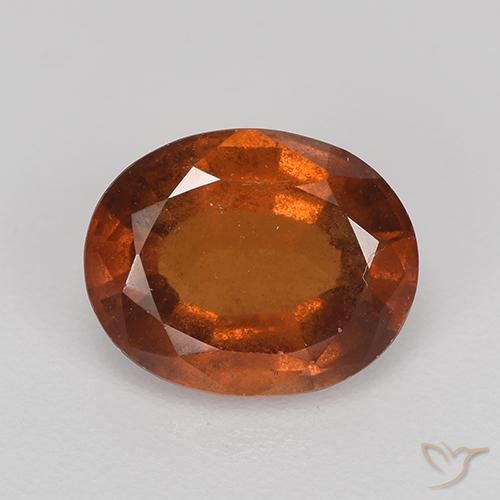 2.37ct Natural Reddish Orange Hessonite Garnet, Oval, VS-SI