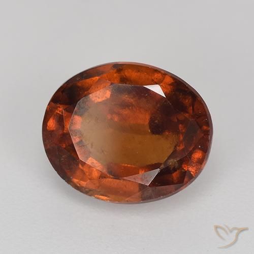 2.83 ct Orange Hessonite Garnet Stone, Natural Hessonite Garnet in Oval Facet Shape for Sale