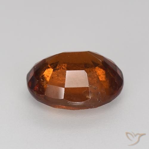 Hessonite Garnet Gemstone in 9.3 x 7.6 mm Size for Sale, Hessonite Garnet Stone in Deep Orange Color