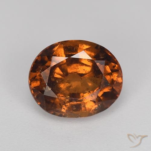 2.07ct Natural Amber Orange Hessonite Garnet, Oval, VS-SI