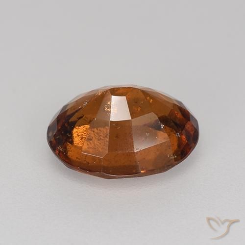 Hessonite Garnet Gemstone in 8.6 x 7 mm Size for Sale, Hessonite Garnet Stone in Amber Orange Color