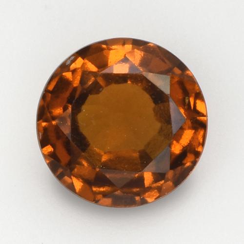 Deep Orange Hessonite Garnet Gem - 2.1ct Round Facet (ID: 519097)