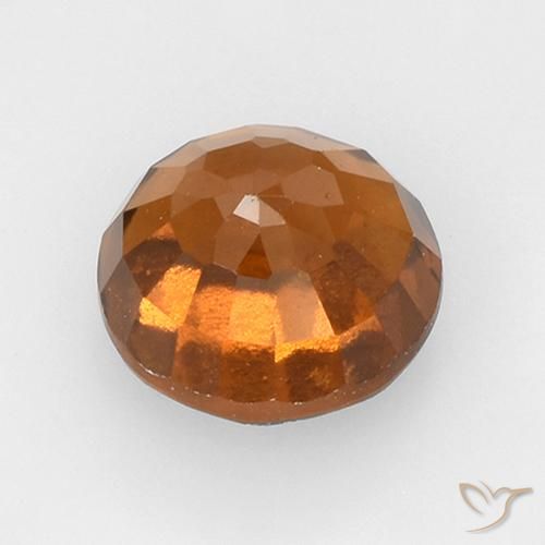 Hessonite Garnet Gemstone in 8 mm (calibrated) Size for Sale, Hessonite Garnet Stone in Amber Orange Color