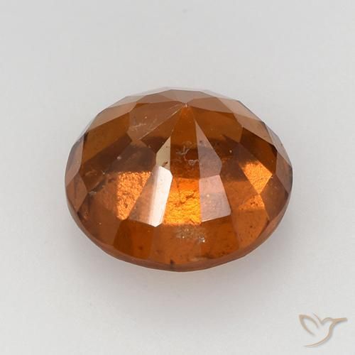 Hessonite Garnet Gemstone in 9 mm (calibrated) Size for Sale, Hessonite Garnet Stone in Medium-Dark Orange Color
