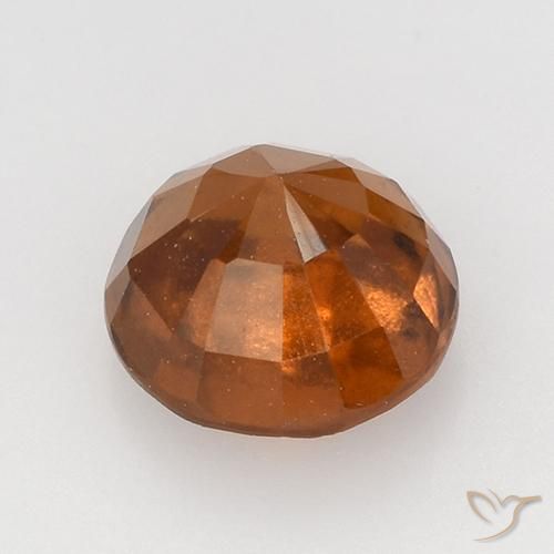 Hessonite Garnet Gemstone in 7.5 mm (calibrated) Size for Sale, Hessonite Garnet Stone in Medium Orange Color