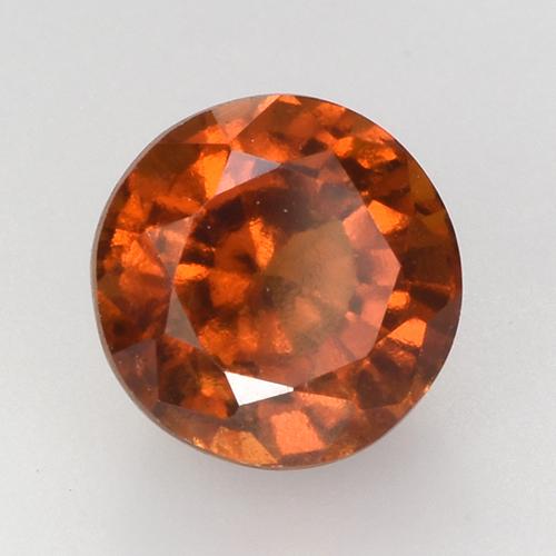 2.78 ct Orange Hessonite Garnet Stone, Natural Hessonite Garnet in Round Facet Shape for Sale