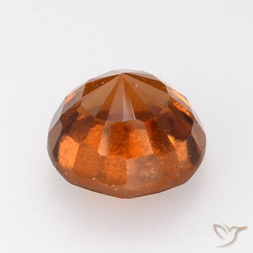 Hessonite Garnet Gemstone in 8 mm (calibrated) Size for Sale, Hessonite Garnet Stone in Medium Orange Color