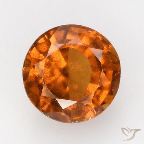 1.72ct Natural Deep Orange Hessonite Garnet, Round, VS