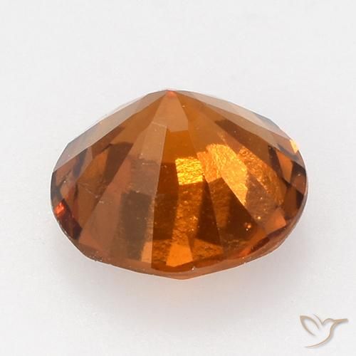 Hessonite Garnet Gemstone in 7 mm (calibrated) Size for Sale, Hessonite Garnet Stone in Deep Orange Color