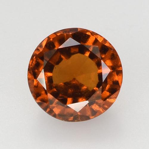 Красновато-оранжевый Гранат Гессонит Камень - 1.7ct Круглая Фасетная Огранка (ID: 519108)