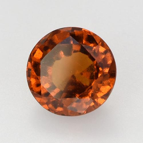 1.73 ct Orange Hessonite Garnet Stone, Natural Hessonite Garnet in Round Facet Shape for Sale