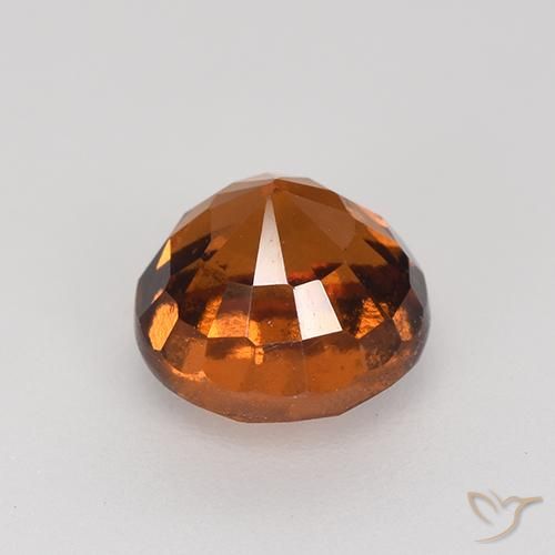 Hessonite Garnet Gemstone in 7 mm (calibrated) Size for Sale, Hessonite Garnet Stone in Deep Orange Color