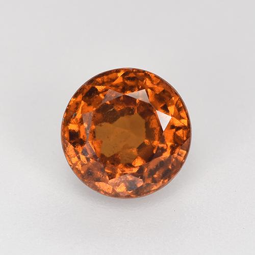Medium Orange Hessonite Garnet Gem - 1.7ct Round Facet (ID: 519147)