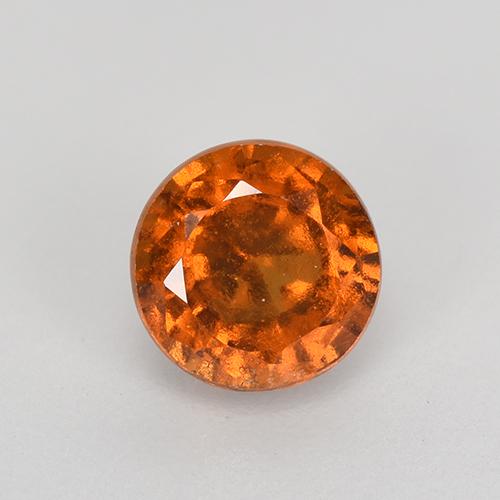 Темно-оранжевый Гранат Гессонит Камень - 1.7ct Круглая Фасетная Огранка (ID: 519151)