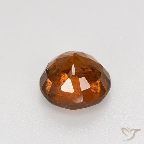 Hessonite Garnet Gemstone in 7 mm (calibrated) Size for Sale, Hessonite Garnet Stone in Reddish Orange Color
