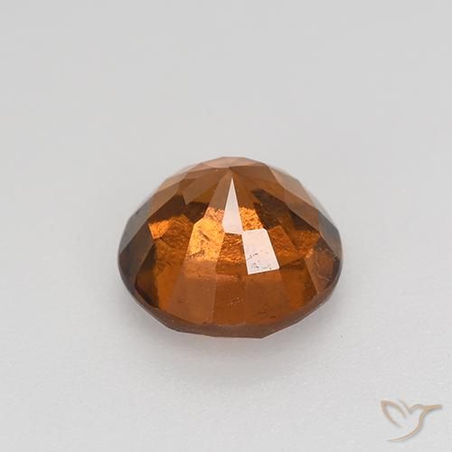 Hessonite Garnet Gemstone in 7 mm (calibrated) Size for Sale, Hessonite Garnet Stone in Deep Orange Color