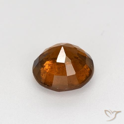Hessonite Garnet Gemstone in 7 mm (calibrated) Size for Sale, Hessonite Garnet Stone in Reddish Orange Color