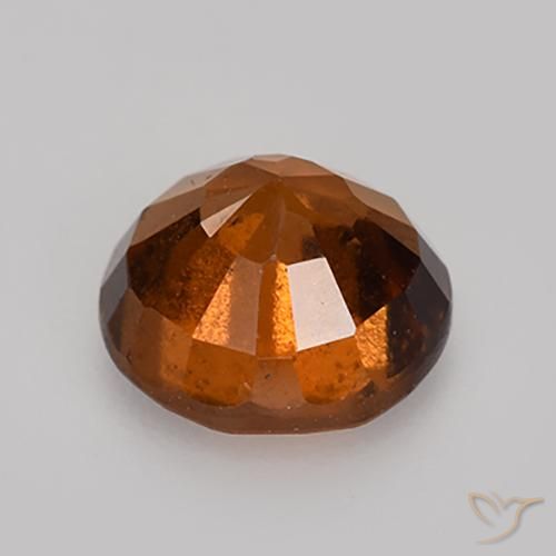 Hessonite Garnet Gemstone in 7 mm (calibrated) Size for Sale, Hessonite Garnet Stone in Reddish Orange Color